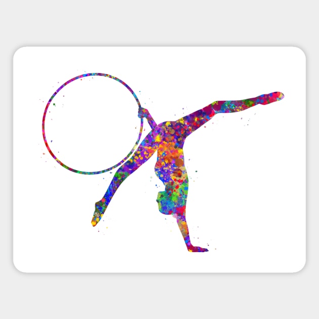 Rhythmic gymnastics hoop Magnet by Yahya Art